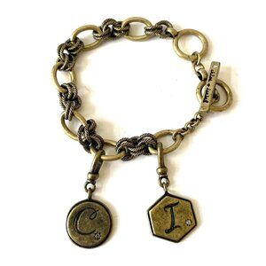 Chloe + Isabel Tresors Heirloom C & I Charm Bracelet Toggle Closure Western Sout